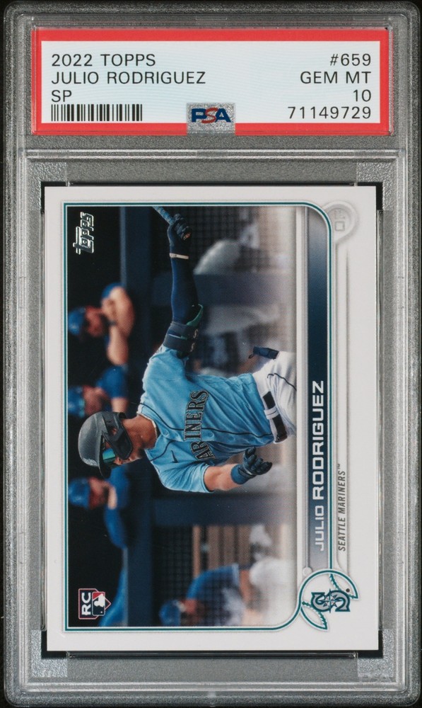 Julio Rodriguez 2022 Topps SP ROOKIE #659 PSA 10