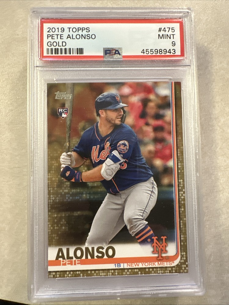 2019 Topps Gold #475 Pete Alonso RC #469/2019 PSA 9