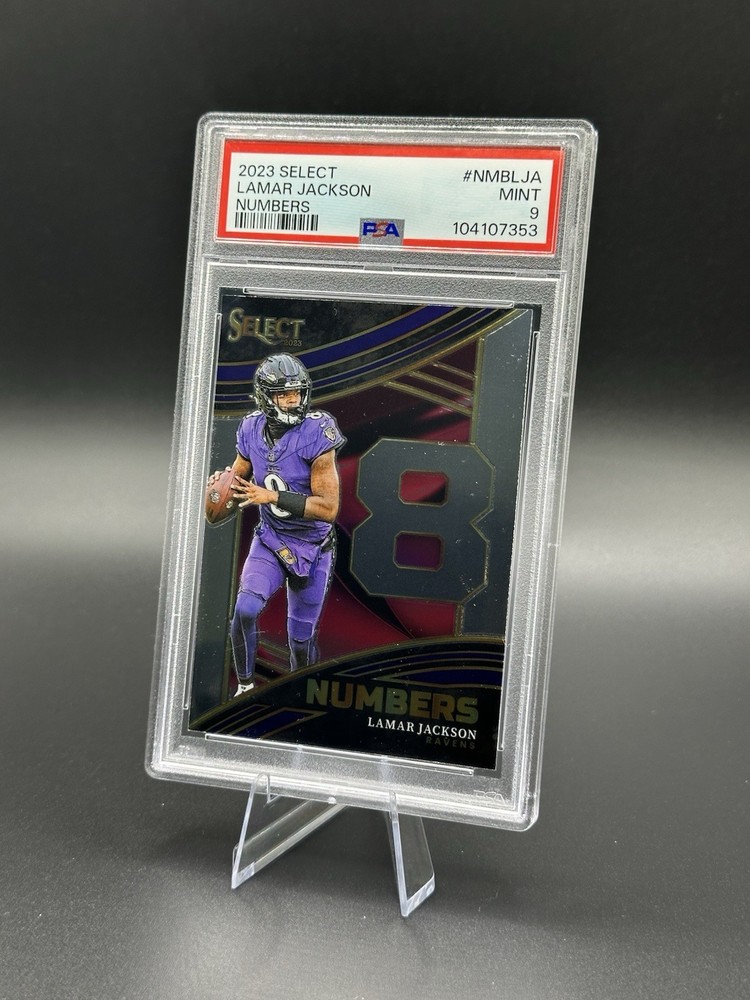 2023 PANINI SELECT LAMAR JACKSON NUMBERS PSA 9 MINT 🔥