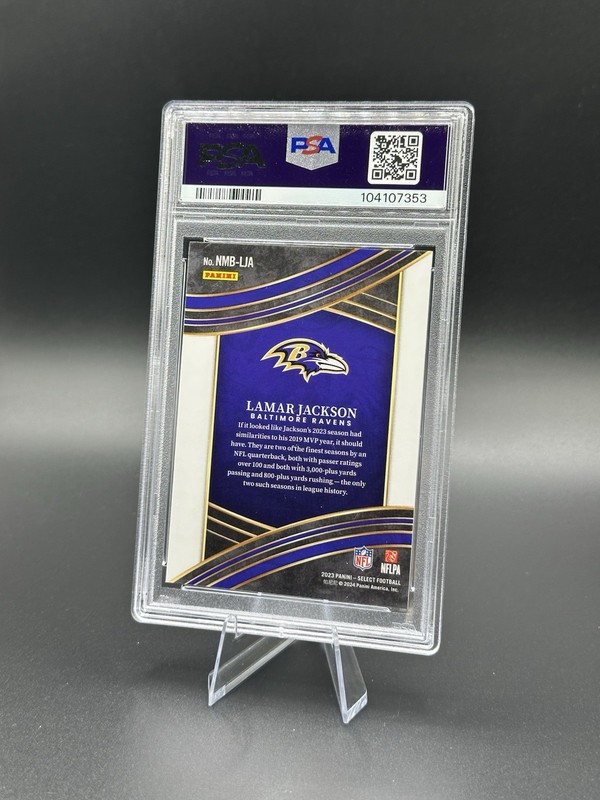2023 PANINI SELECT LAMAR JACKSON NUMBERS PSA 9 MINT 🔥 view 2