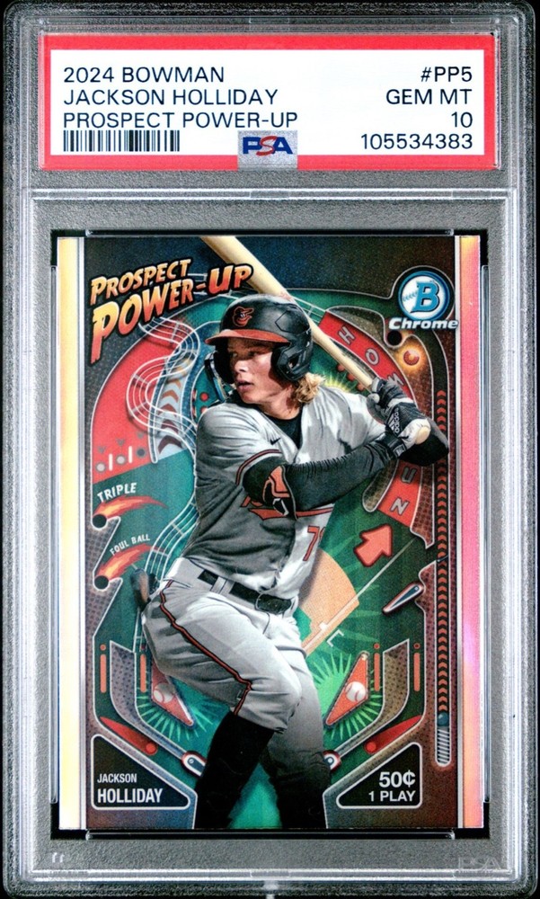 Jackson Holliday 2024 Bowman Chrome #PP5 Prospect Power-Up PSA 10