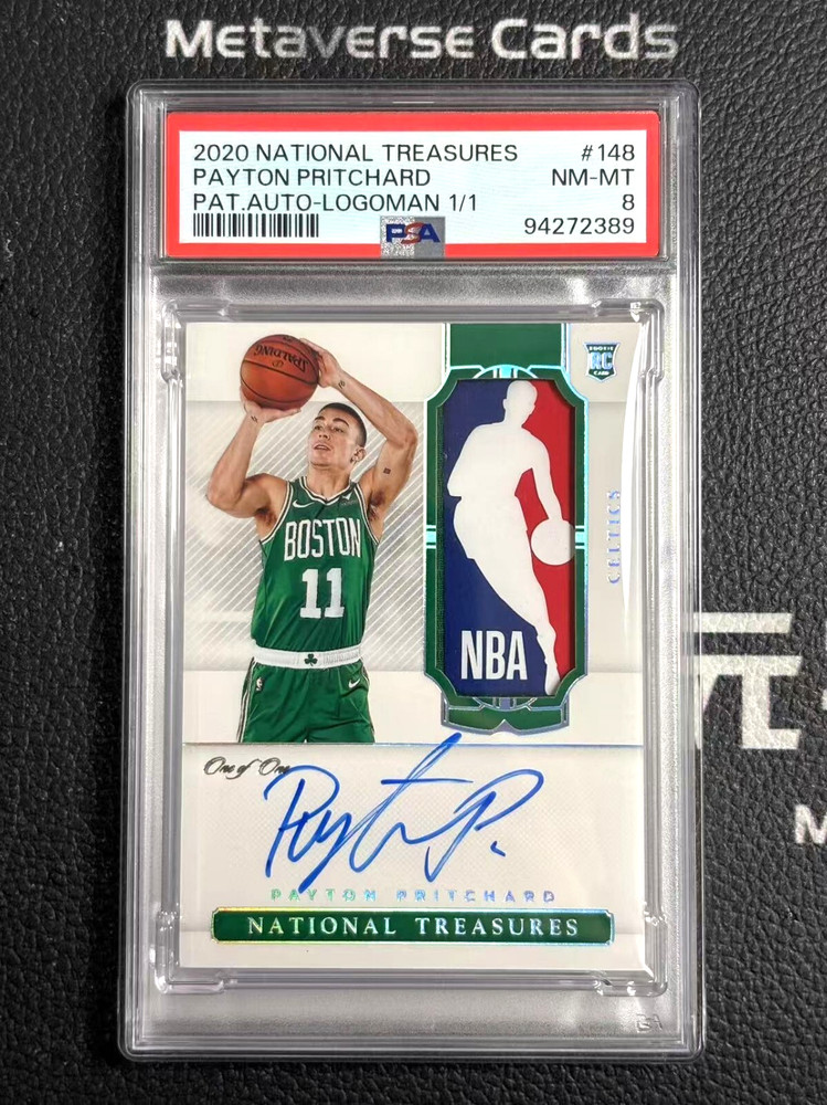 2020-21 National Treasures Rookie Logoman Auto 1/1 Payton Pritchard SSP RPA