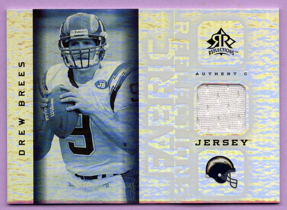 2005 UPPER DECK REFLECTIONS FABRICS #FRDR DREW BREES GAME USED JERSEY view 1