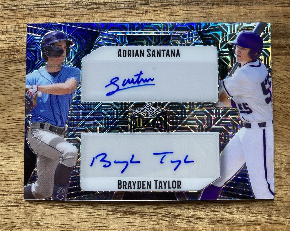 2023 Leaf Metal Baseball Brayden Taylor/Adrian Santana TB Rays Dual Auto 1/1
