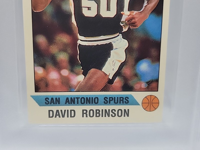 1990 NBA PANINI STICKER DAVID ROBINSON #43 HAND CUT PSA 9 MINT VINTAGE view 2