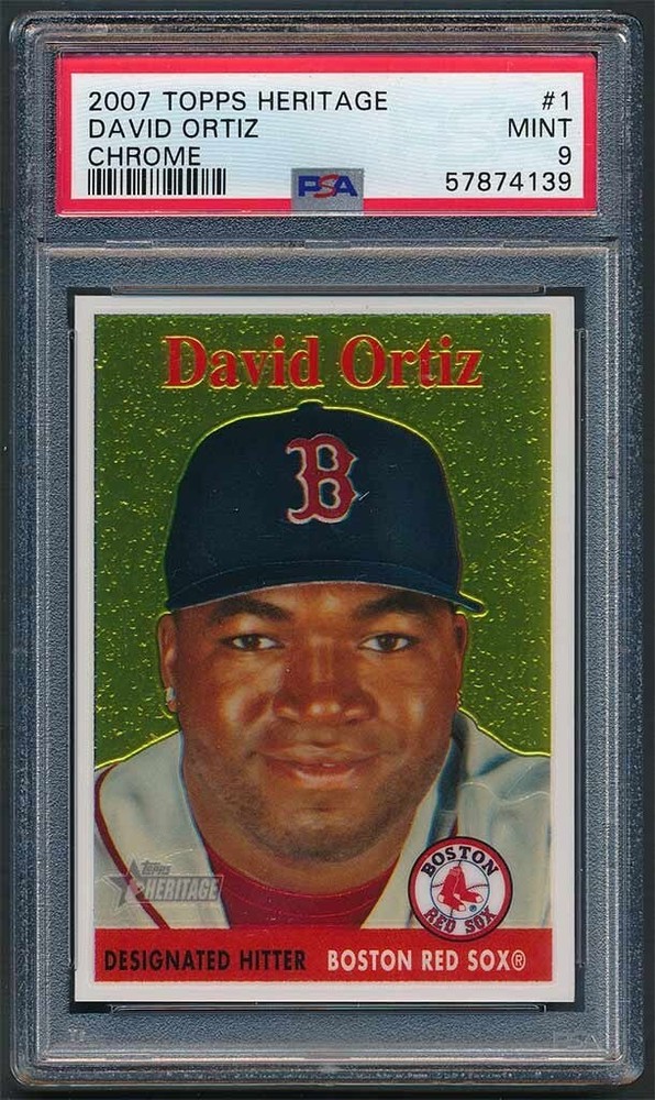 2007 Topps Heritage Chrome David Ortiz #1 PSA 9 MINT