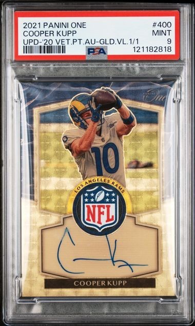 2021 Panini One Superfractor Autograph NFL Shield Patch Cooper Kupp 1/1