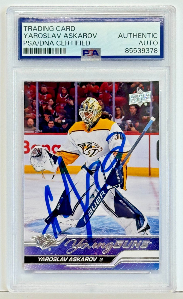 Yaroslav Askarov Signed Autographed Upper Deck Young Guns RC Card PSA DNA COA