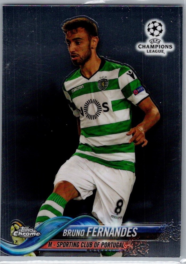 2017-18 Topps Chrome #66 Bruno Fernandes Manchester United Rookie (RC)