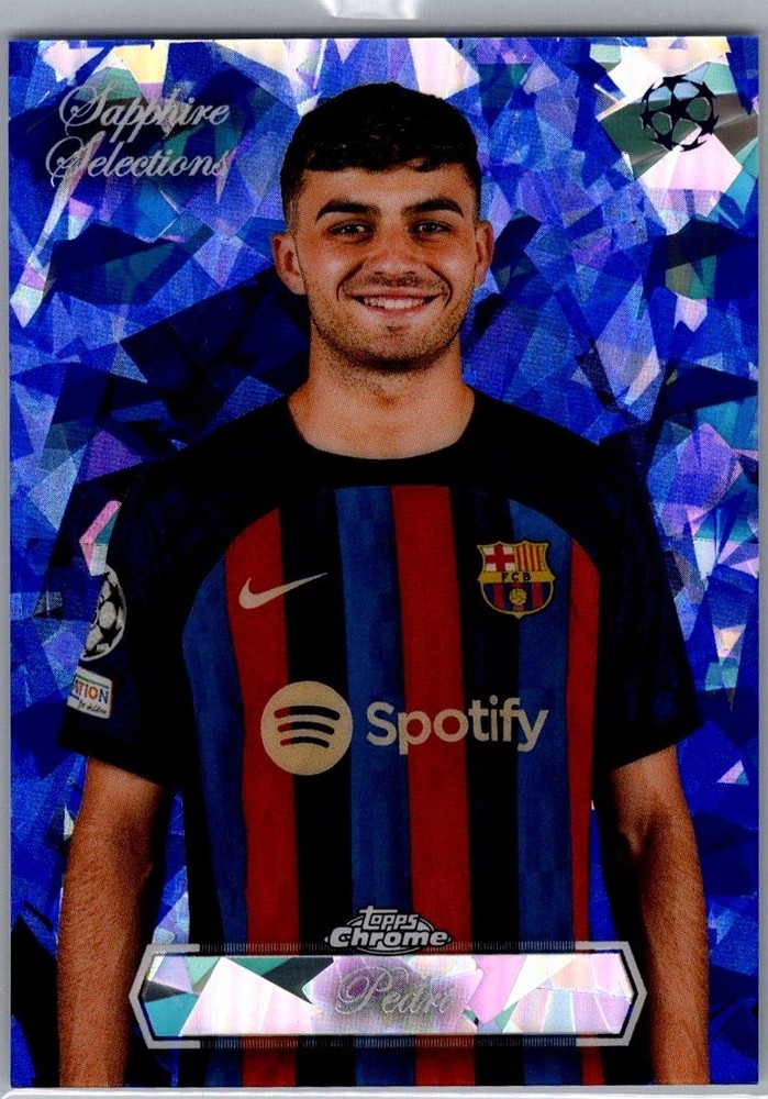 2023 Topps Chrome Sapphire Selections SP #SS-8 Pedri FC Barcelona
