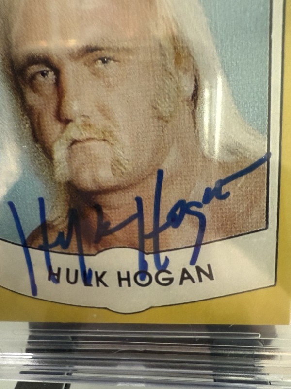 Hulk Hogan 1982 Rookie RC Card Reprint Wrestling All-Stars BGS 10 Auto view 2