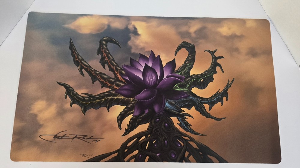 Magic the Gathering Black Lotus Reimagined Chris Rush Auto Playmat *Rare*