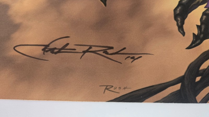 Magic the Gathering Black Lotus Reimagined Chris Rush Auto Playmat *Rare* view 2