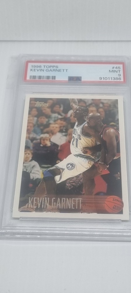 PSA 9 1996 Topps Kevin Garnett Rookie RC #45 MINT Graded NBA Vintage Basketball 