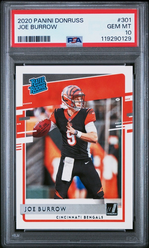 2020 Panini Donruss #301 Joe Burrow Rated Rookie PSA 10 Gem Mint