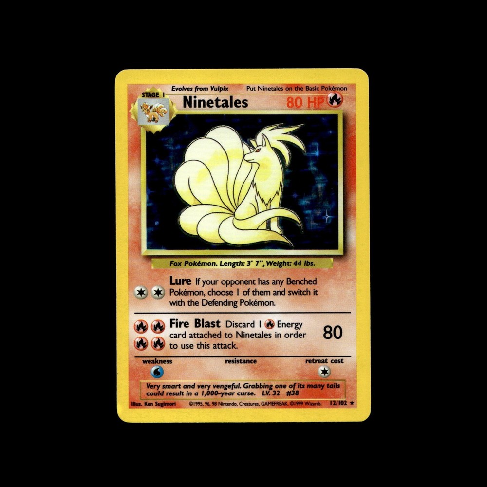 Vulpix Ninetales Pokemon Card! Holo/Reverse Holo EX V Rare Full Art LP/NM Cards!