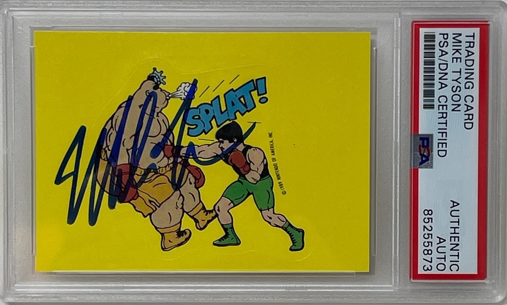 Mike Tyson Signed 1989 Topps Nintendo Punch Out Top Secret Tips Card #25 PSA/DNA