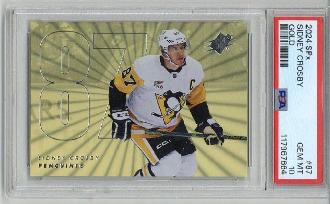 2024 UPPER DECK SPX GOLD #87 SIDNEY CROSBY CARD PENGUINS PSA 10 VERY RARE