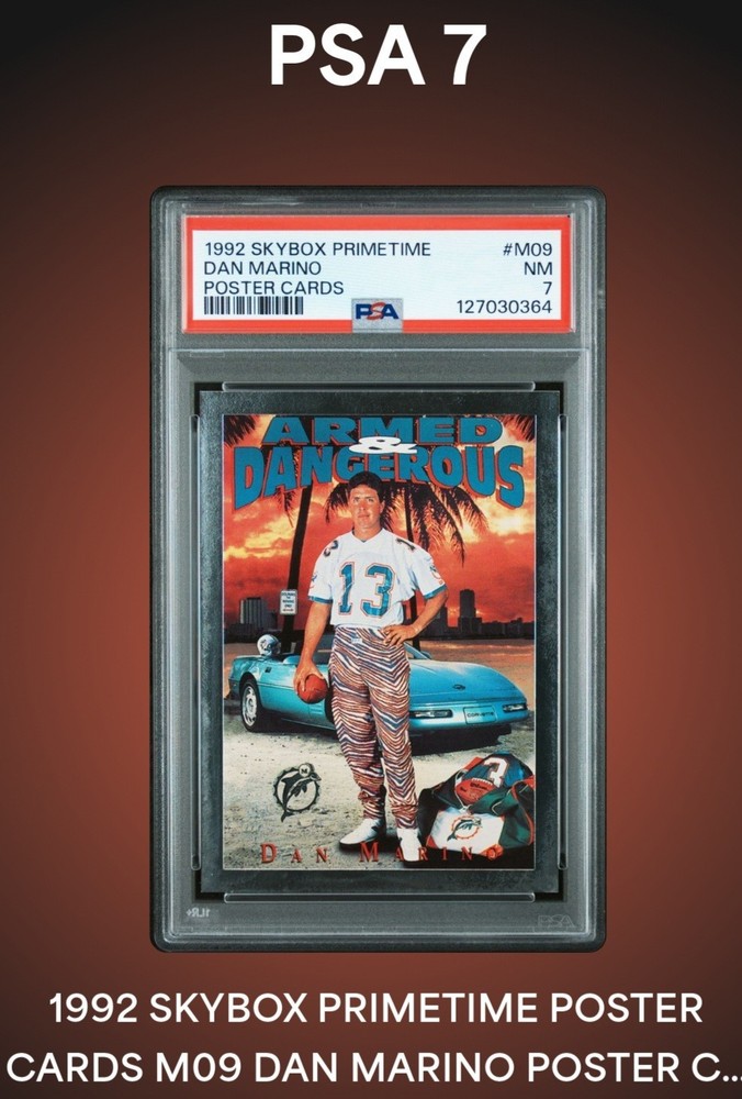 1992 Skybox Primetime - Dan Marino #M09 PSA 7 Miami Dolphins HOF QB1 Ace Ventura