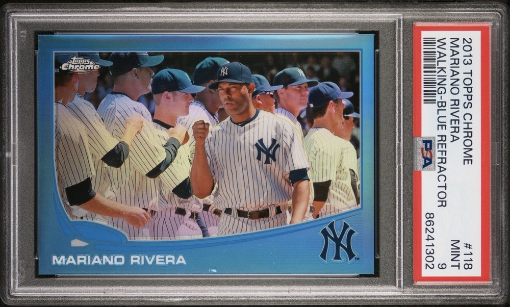 2013 Topps Chrome #118 Mariano Rivera Blue Refractor #/199 PSA 9 MINT HOF