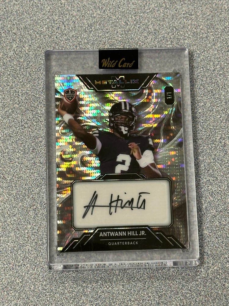 2025 Wild Card Metallix Football Antwann AJ Hill Jr. Auto #d 1/1 Memphis Card