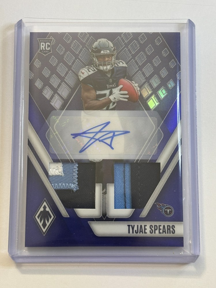 2023 Panini Phoenix Football Rookie Jersey Patch Auto #RAD-TS Tyjae SPEARS #/50