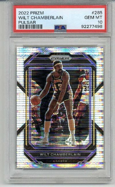 2022 PANINI PRIZM PULSAR #285 WILT CHAMBERLAIN LAKERS PSA 10 LOW POP VERY RARE