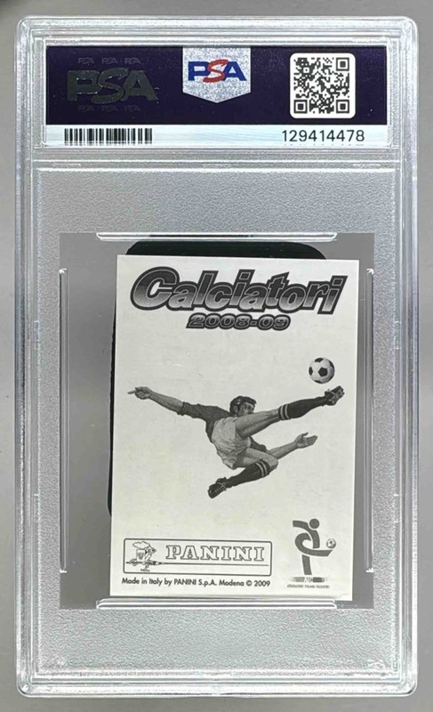 129414478 David Beckham 2008 Panini Calciatori #A72 PSA 9 view 2