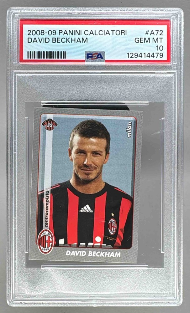 129414479 David Beckham 2008 Panini Calciatori #A72 PSA 10