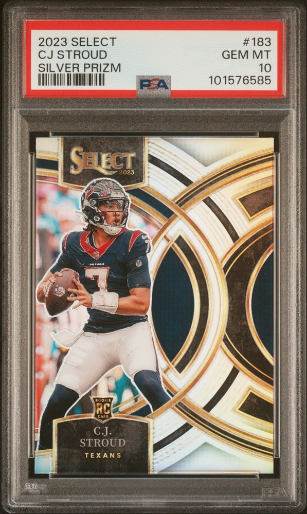CJ Stroud, Rookie Silver Prizm, 2023 Panini Select #183, PSA 10 GEM MINT