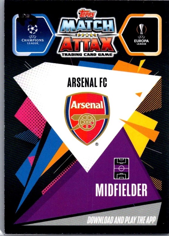 Bukayo Saka Topps Match Attack #101 Arsenal Purple Foil Rookie view 2