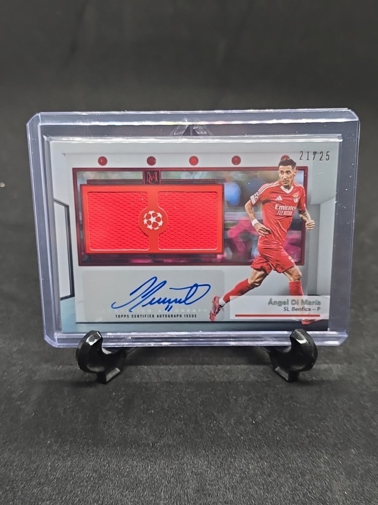 Angel Di Maria Dual Match Worn Patch Auto /25 Topps Museum 2025 Benfica