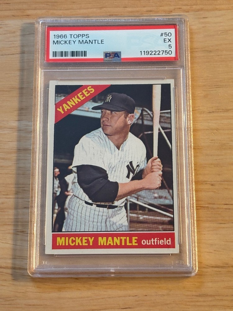 1966 Topps Mickey Mantle PSA 5 (#50)