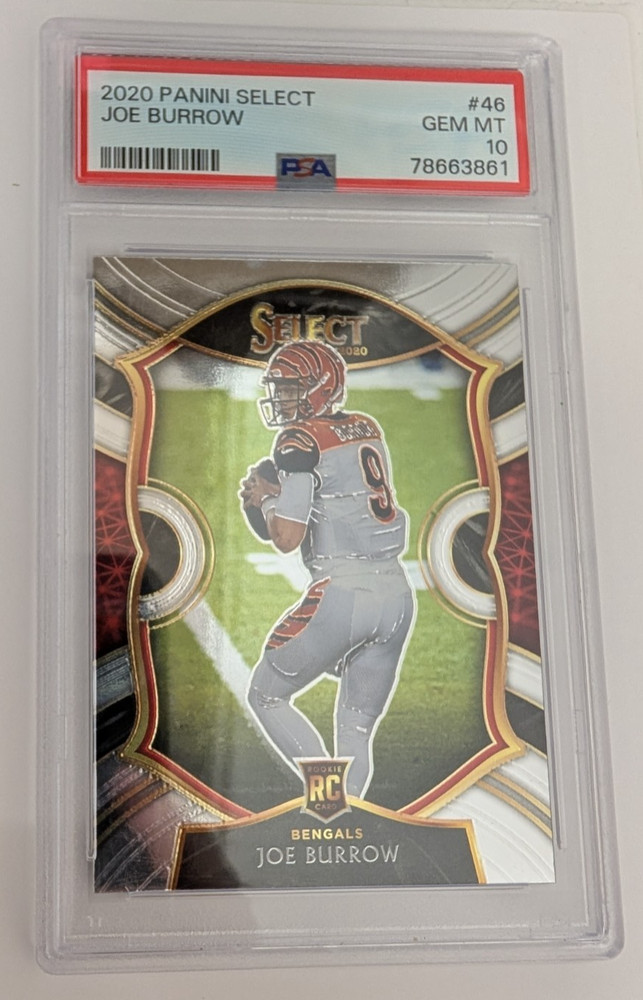 2020 Panini Select Joe Burrow #46 Rookie RC Bengals PSA Gem Mint 10