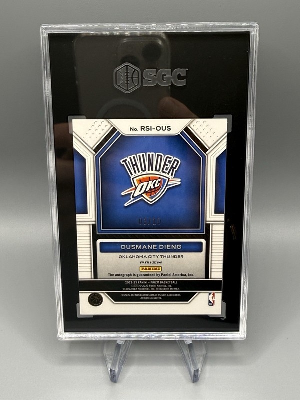 2022 Prizm Ousmane Dieng RC Gold Wave 3/10 RC Auto Bucks view 2
