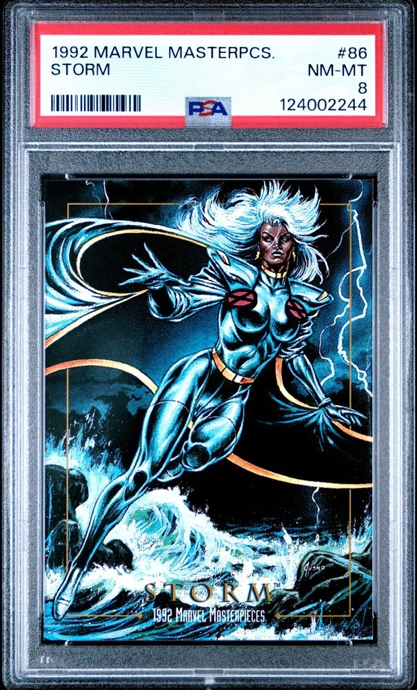 1992 Marvel Masterpieces #86 Storm  - PSA 8 NM-MT - Freshly Graded!