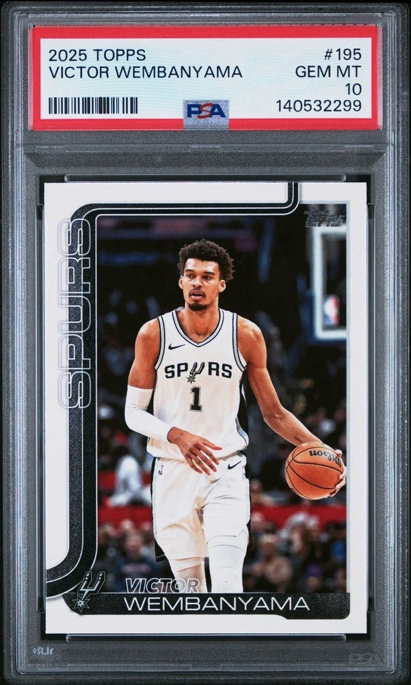 2025 Topps Basketball #195 Victor Wembanyama PSA 10 Card GEM MINT Base Free Ship