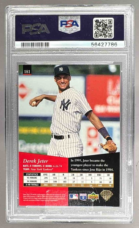 56427786 Derek Jeter 1995 SP #181 Rookie RC PSA 10 view 2