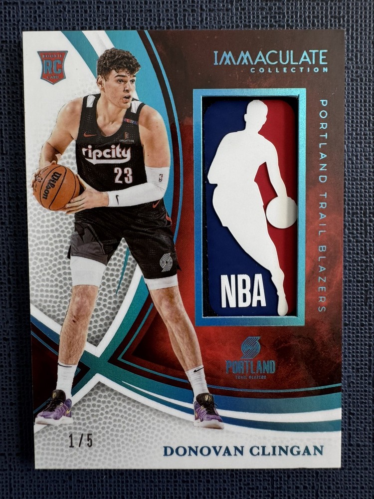 2024-25 Panini Immaculate Collection Donovan Clingan Rookie Logoman /5 RC SSP