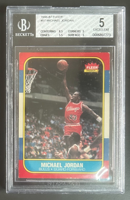MICHAEL JORDAN 1986-87 FLEER Rookie BGS 5