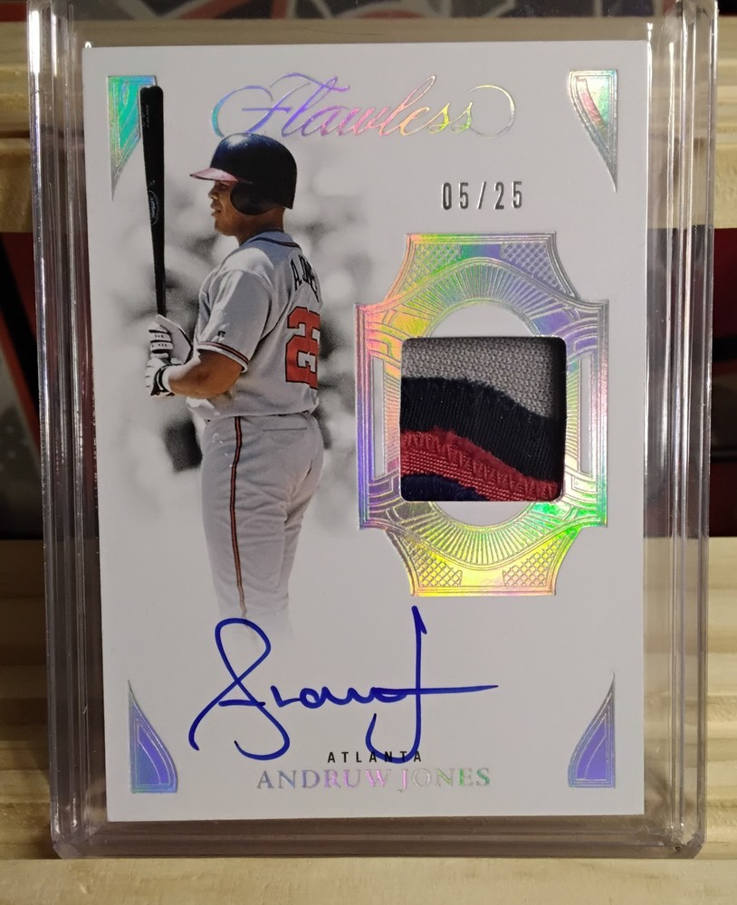 Flawless Baseball ATL Braves Andruw Jones Premium Patch Auto 5/25 AWESOME PATCH