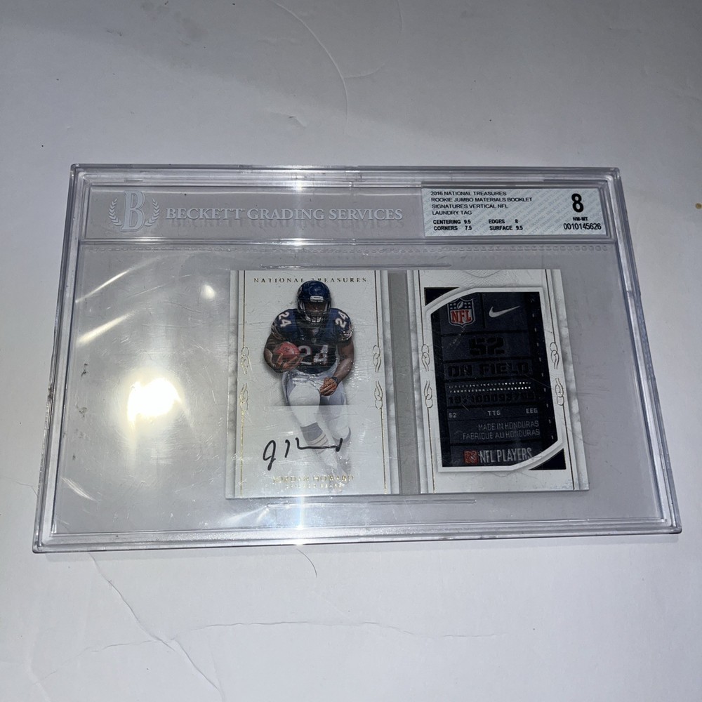 J796 JORDAN HOWARD RC AUTO LAUNDRY TAG 2016 NATIONAL TREASURES 1/5 BEARS #24