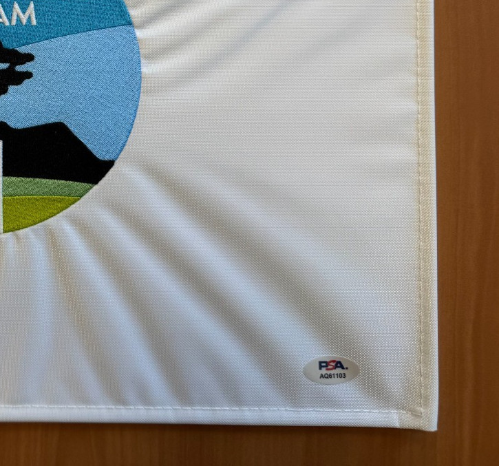 Rory Mcilroy Signed Autographed ATT Pebble Beach Pro-Am Pin Flag PSA/DNA COA view 2