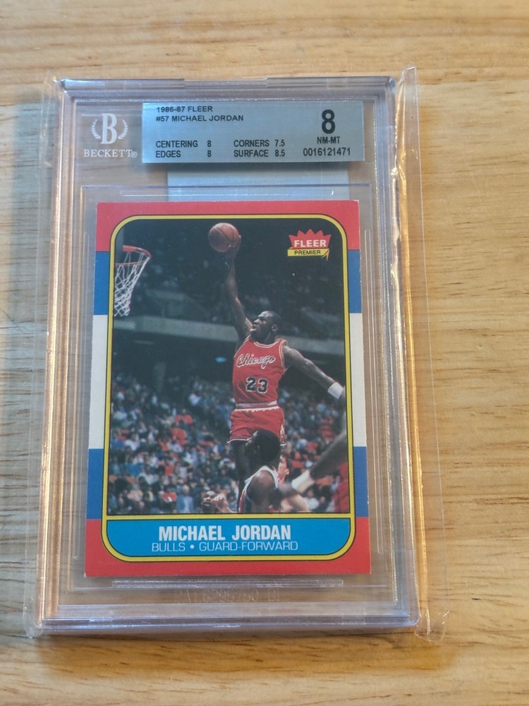 1986 Fleer Michael Jordan Rookie Card BGS 8!!