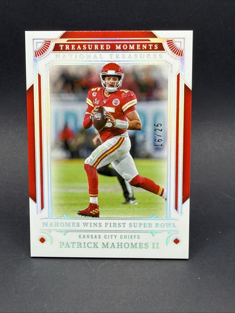 2025 National Treasures Patrick Mahomes /25 Treasured Moments Chiefs