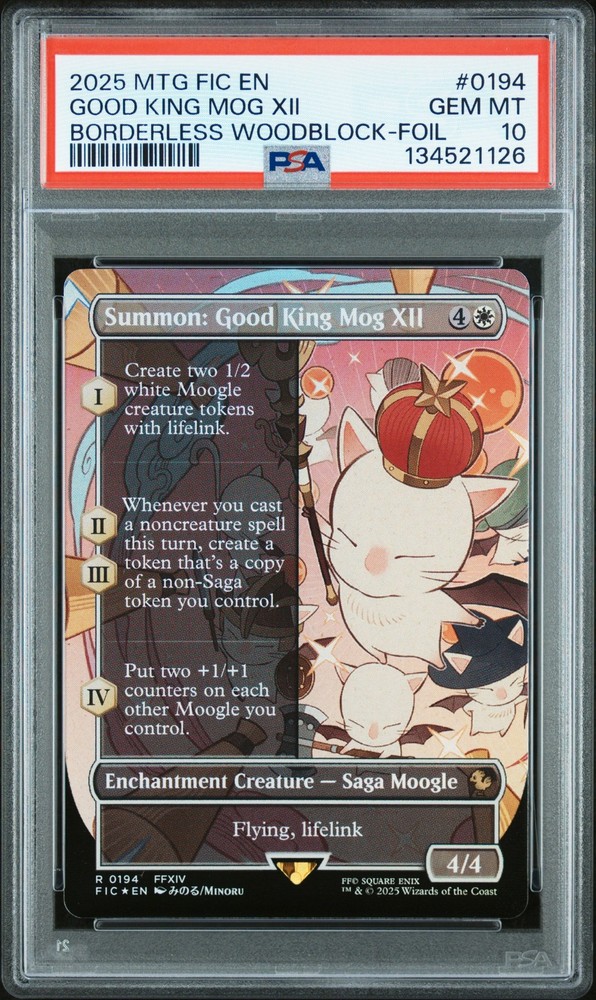 Good King Mog Xii Magic The Gathering Final Fantasy Commander 0194 NM PSA 10