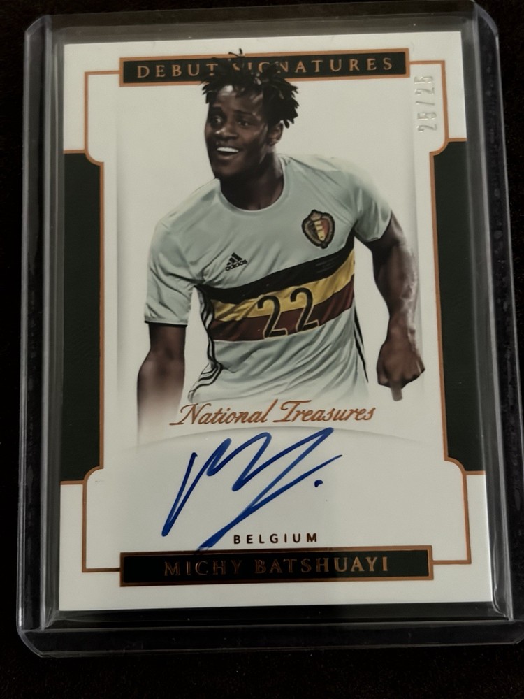 2018 National Treasures Soccer Michy Batshuayi Debut Sigs Auto #25/25
