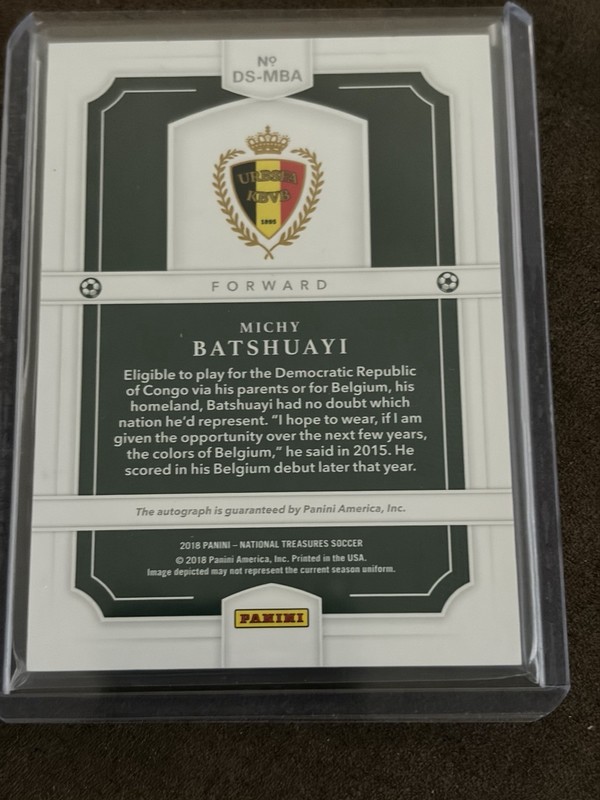 2018 National Treasures Soccer Michy Batshuayi Debut Sigs Auto #25/25 view 2
