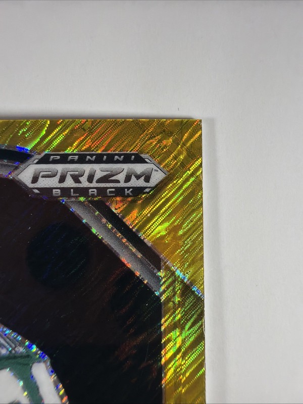 2025 Panini Prizm Black Football #105 Darrelle Revis Gold Shimmer /10 Auto Jets view 2