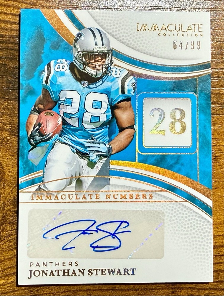 2025 Panini Immaculate Jonathan Stewart Immaculate Numbers Auto /99 Panthers